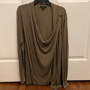 Banana Republic Drape Front Cardigan Olive